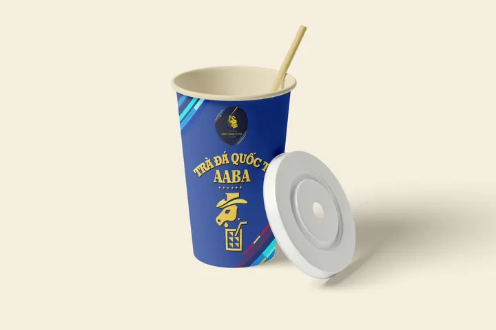 Mẫu ly và xe Trà Đá Quốc Tế AABA - Ly và ống hút bằng chất liệu giấy thân thiện. · 23.12.2024